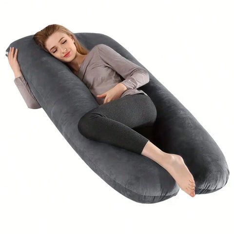 U-Shaped Pregnant Woman Pillow, Sufficient Filling Capacity, Cushion, Waist Pillow, Multi-Functional Waist Support Side Sleeping Pillow U-Shaped Pillow Back Neck Supportmother Day Gift